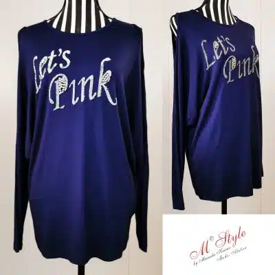 Shirt Let's Pink Blau |Gr. UNI 38-44|, Anr.: 1351