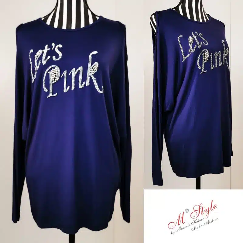 Shirt Let's Pink Blau |Gr. UNI 38-44|, Anr.: 1351