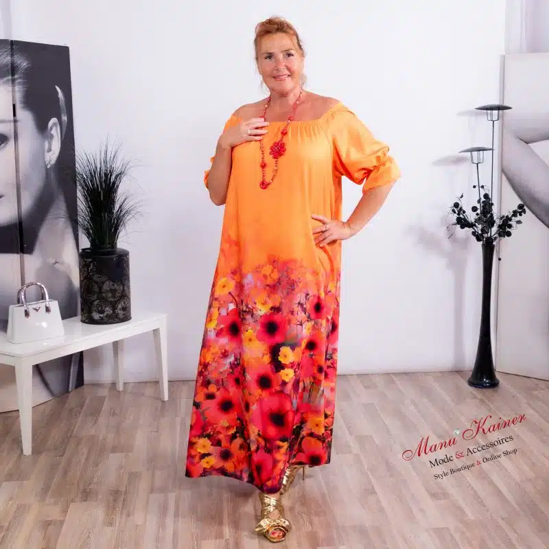 Designerkleid Summer Dream by Taffi - Orange |Gr. UNI 40-50|, Anr.: 1606 – Bild 5