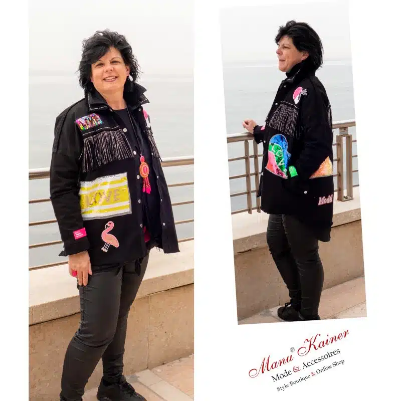 DesignJeansjacke Bella Black |Gr. 36 bis 46|, Anr.: 2042 – Bild 3