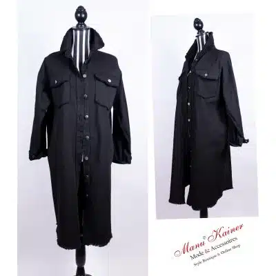 Jeansmantel Donatella Schwarz|Gr. UNI 38-44|, Anr.: 2081