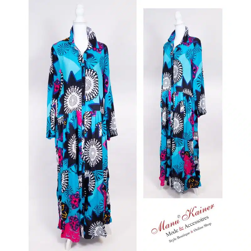 DesignKleid Summer Art Türkisa  | Gr. UNI 36-42 |, Anr.: 2176