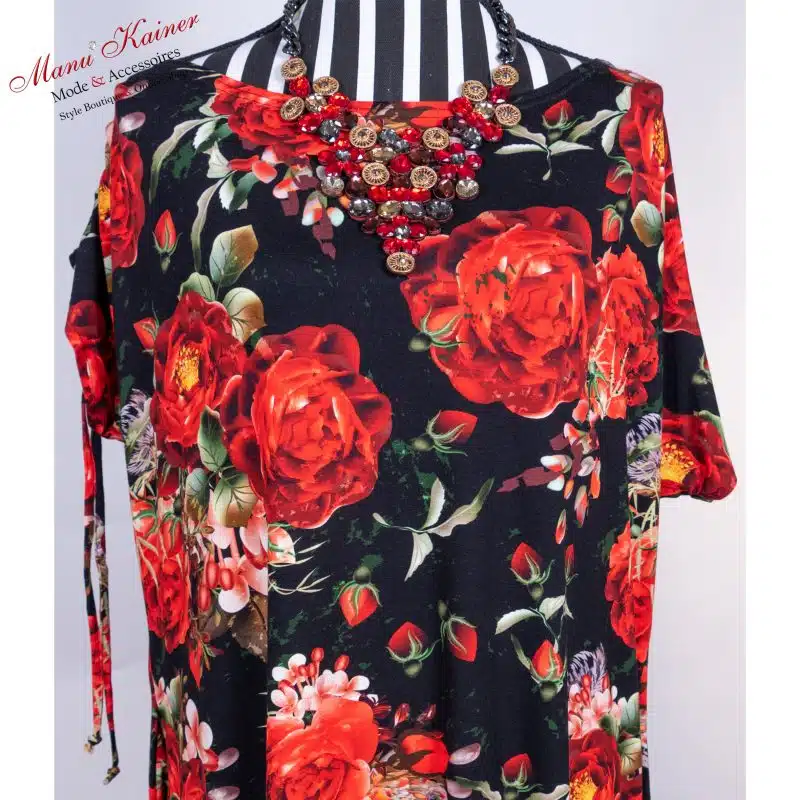 DesignerLongKleid Summer Roses|Gr. UNI 40-46|, Anr.: 2278 – Bild 3