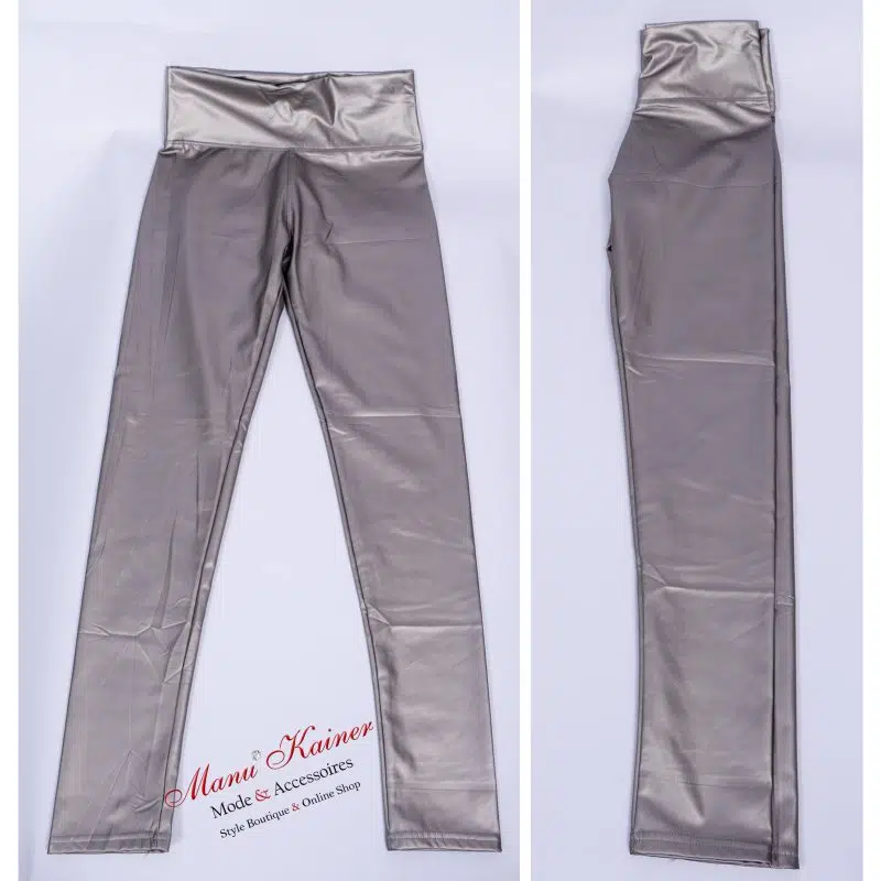 Lederimitathose Silbergrau |Gr. 36 bis 40|, Anr.: 2543 – Bild 2