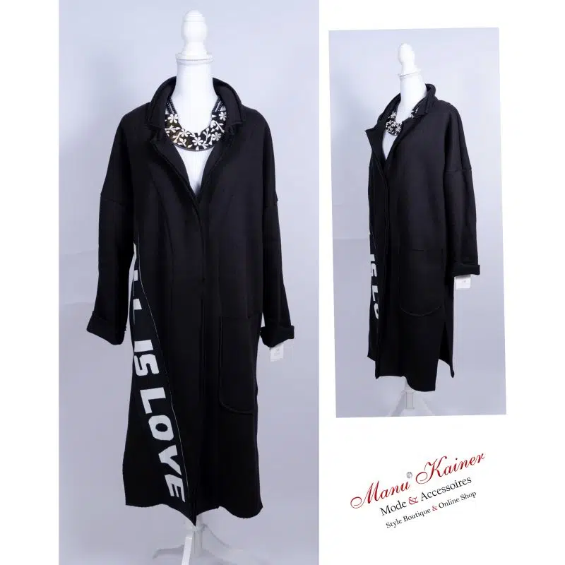 DesignerFlauschmantel "All Is Love" |Gr. UNI 40-46|, Anr.: 2545