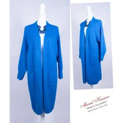 Fledermausärmelbluse Dora, Blitzblau |Gr. UNI 40-48+|, Anr.: 3964