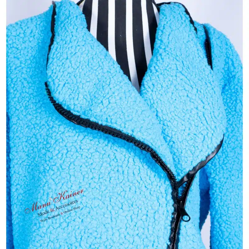 TeddyPlüschJacke Türkisa |Gr. UNI 38-46|, Anr.: 2611 – Bild 3