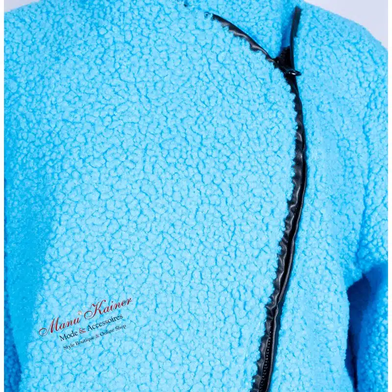 TeddyPlüschJacke Türkisa |Gr. UNI 38-46|, Anr.: 2611 – Bild 4