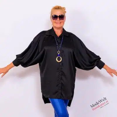 Fledermausärmelbluse Schwarz Elegance |Gr. UNI 38-44|, Anr.: 2731