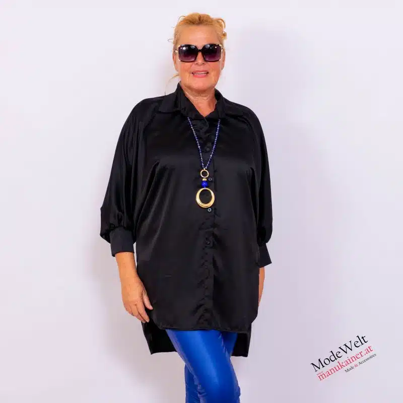 Fledermausärmelbluse Schwarz Elegance |Gr. UNI 38-44|, Anr.: 2731 – Bild 2