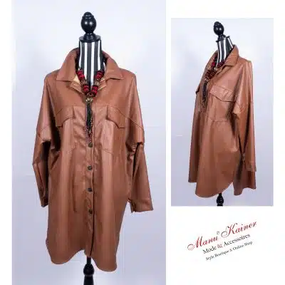 Lederhemd Alexa Braun |Gr. UNI 42-48|, Anr.: 2751