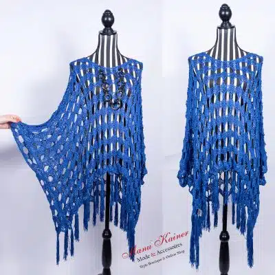 FransenPoncho Blue Lady |Gr. UNI 48+|, Anr.: 2795