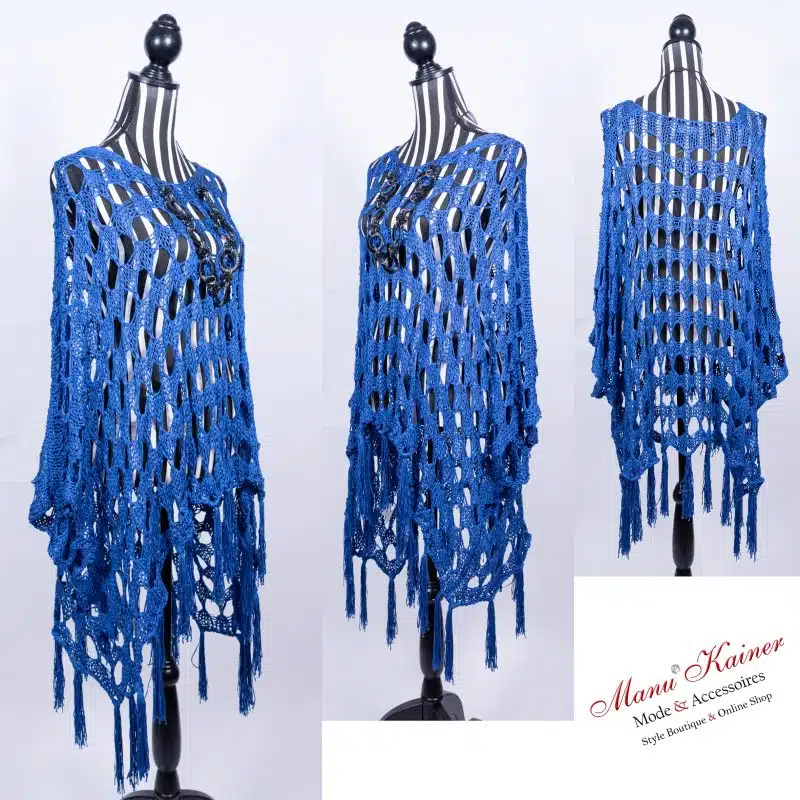 FransenPoncho Blue Lady |Gr. UNI 48+|, Anr.: 2795 – Bild 2