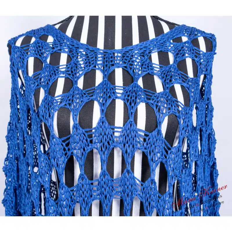 FransenPoncho Blue Lady |Gr. UNI 48+|, Anr.: 2795 – Bild 3