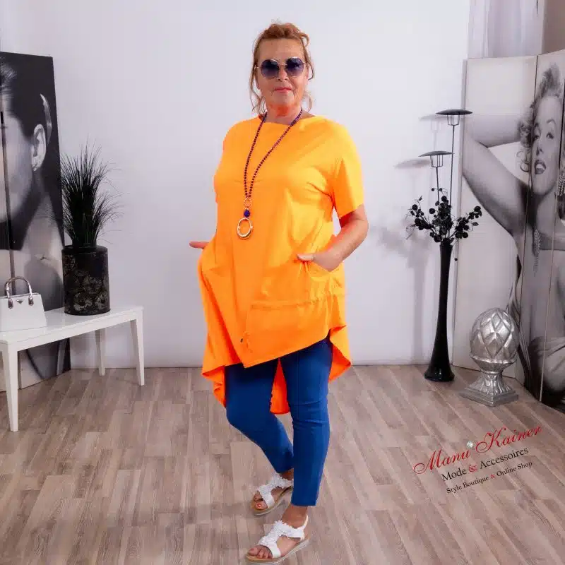 DesignerTunika Brilliant Orange |Gr. UNI 38-48+|, Anr.: 2854 – Bild 4