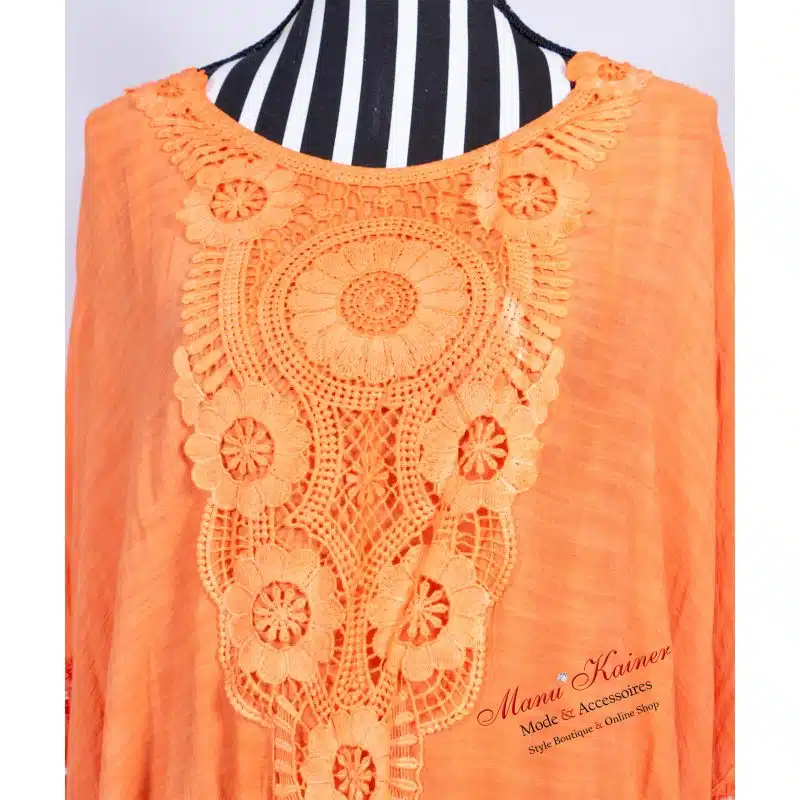 DesignPoncho Romantika Orange |Gr. UNI 38-48+|, Anr.: 2899 – Bild 4
