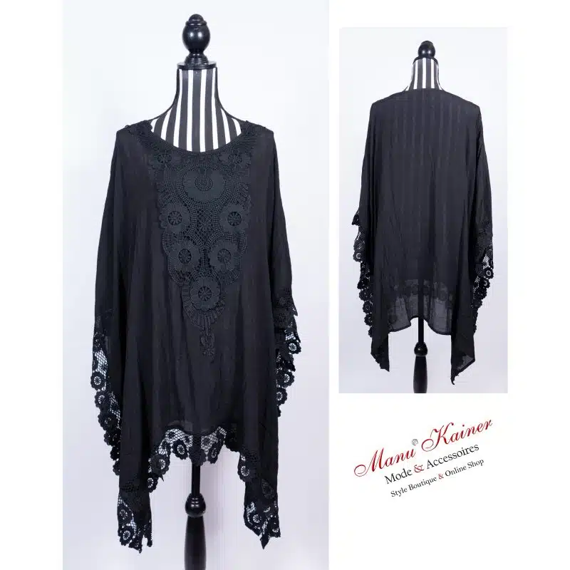 DesignPoncho Romantika Black |Gr. UNI 38-48+|, Anr.: 2900 – Bild 2