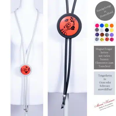 Edellongkette BeautyMagnetic Flower Red, Anr.: 2952