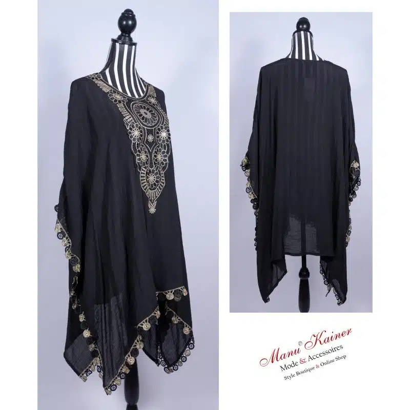 DesignPoncho Romantika Black Golden |Gr. UNI 38-48+|, Anr.: 2973 – Bild 2