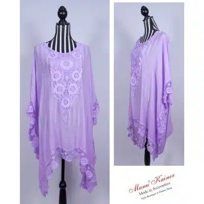 DesignPoncho Romantika Flieder |Gr. UNI 38-48+|, Anr.: 2974