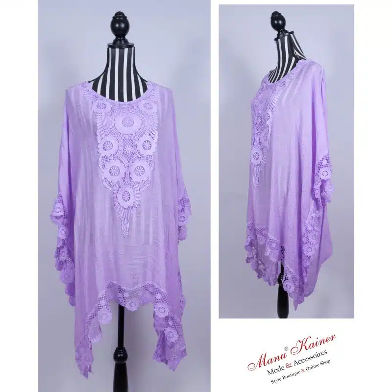 DesignPoncho Romantika Flieder |Gr. UNI 38-48+|, Anr.: 2974