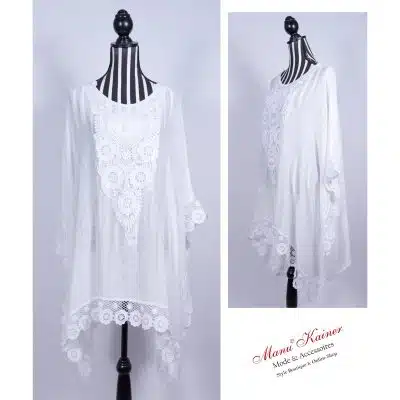 DesignPoncho Romantika White Light |Gr. UNI 38-48+|, Anr.: 2975