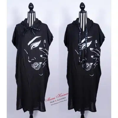 LeinenKleid Brilliant Face Black |Gr. UNI 38-46|, Anr.: 2987
