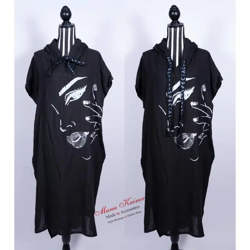 LeinenKleid Brilliant Face Black |Gr. UNI 38-46|, Anr.: 2987