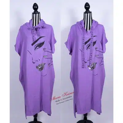 LeinenKleid Brilliant Face Lila |Gr. UNI 38-46|, Anr.: 2988