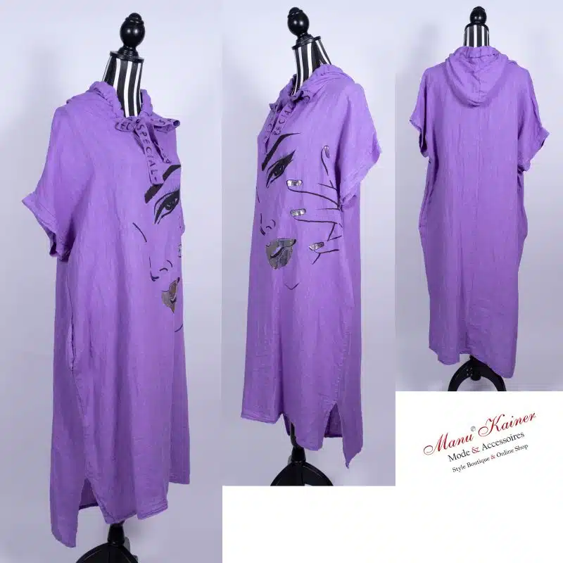 LeinenKleid Brilliant Face Lila |Gr. UNI 38-46|, Anr.: 2988 – Bild 2