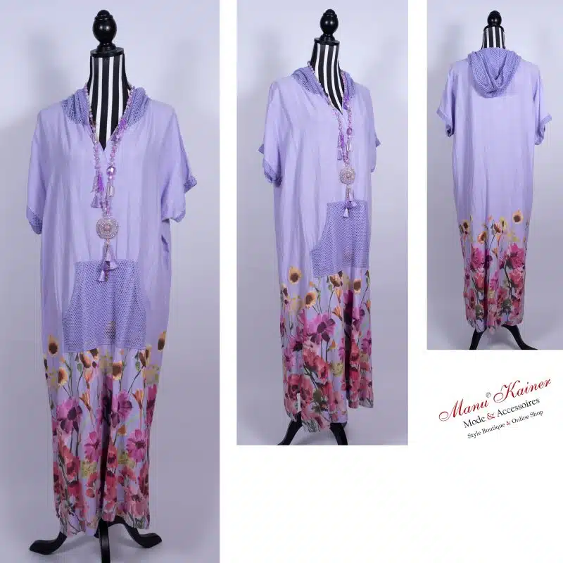 LeinenKleid Flowers Liloletta |Gr. UNI 38-48|, Anr.: 2990 – Bild 2