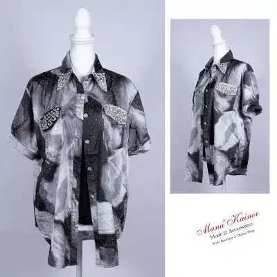 DesignBluse Lady Glamour Black |Gr. 38 bis 46|, Anr.: 3246