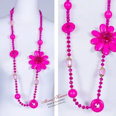 Longkette Pink Flowers, Anr.: 3032