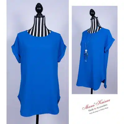 BlusenShirt Chiara Blau |Gr. UNI 36-42|, Anr.: 3035