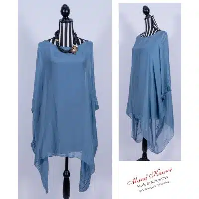 SeidenfeelTunika Dream Rauchblau |Gr. Uni 40-48+|, Anr.: 3074