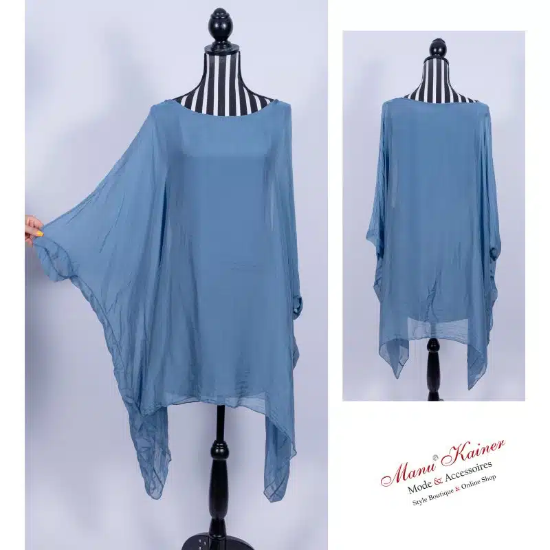 SeidenfeelTunika Dream Rauchblau |Gr. Uni 40-48+|, Anr.: 3074 – Bild 2