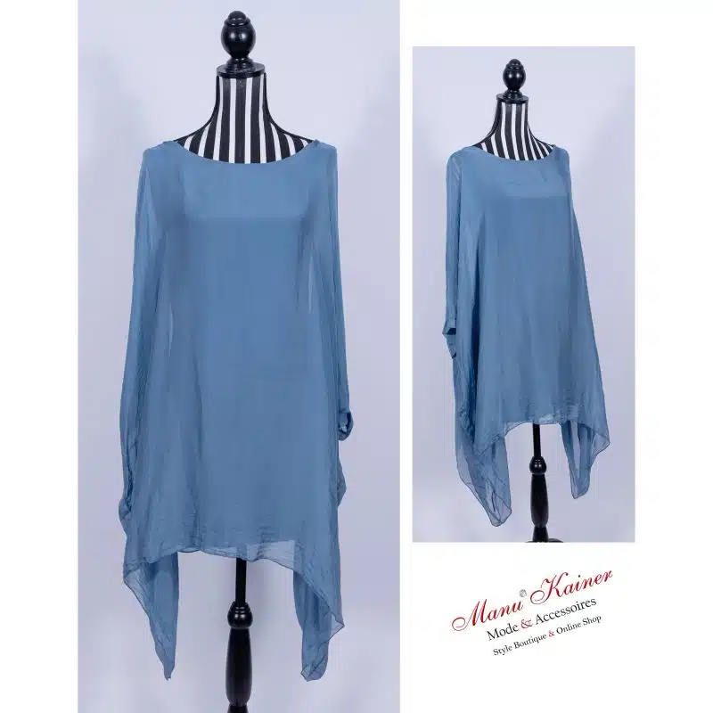 SeidenfeelTunika Dream Rauchblau |Gr. Uni 40-48+|, Anr.: 3074 – Bild 3