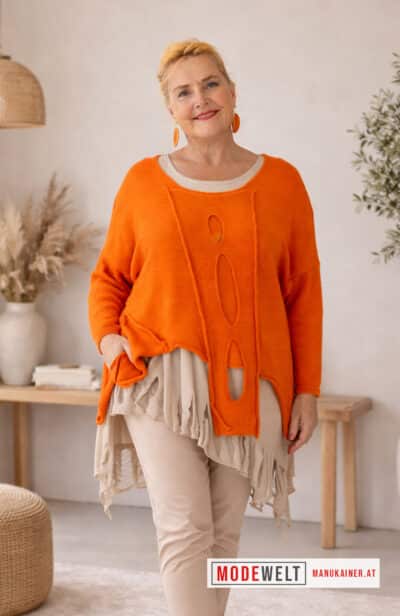 OverLookPulli Cassy, Orange |Gr. Uni 38-48+|, Anr.: 3159