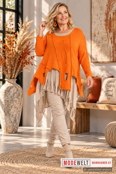 OverLookPulli Cassy, Orange |Gr. Uni 38-48+|, Anr.: 3159