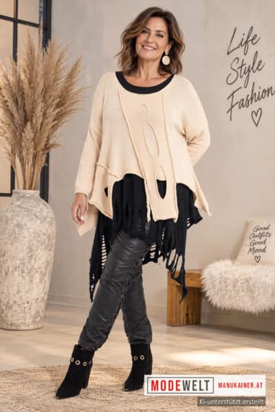 OverLookPulli Cassy, Beige |Gr. Uni 38-48+|, Anr.: 3161