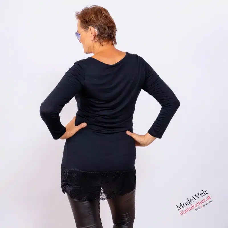 SpitzenLongshirt Clarissa Black |Gr. UNI 40-46/48|, Anr.: 3224 – Bild 3