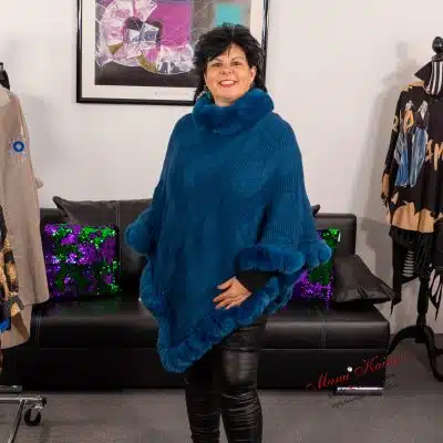 Edelponcho Fabienne Petrol |Gr. UNI|, Anr.: 3225