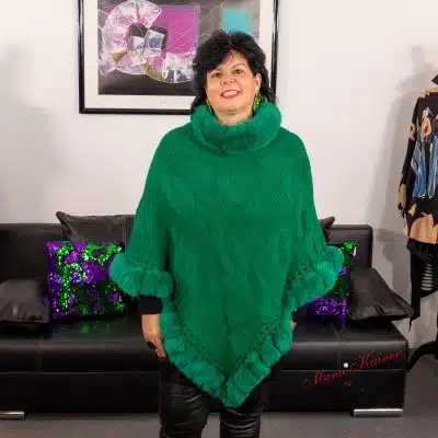 Edelponcho Fabienne Petrol |Gr. UNI|, Anr.: 3225