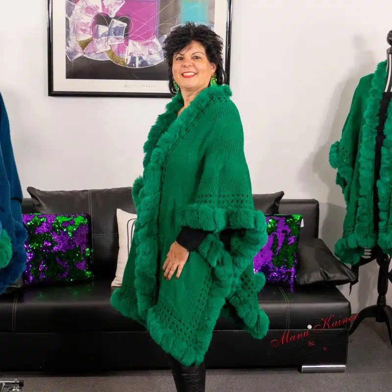 Edelponcho Alexa Green |Gr. UNI|, Anr.: 3231 – Bild 2