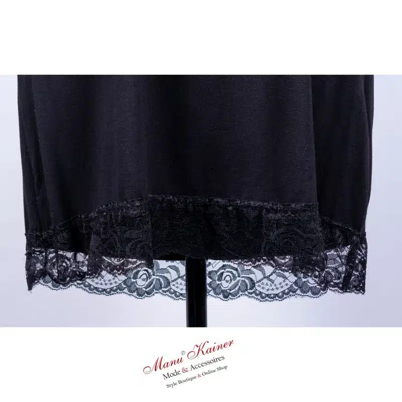 SpitzenUnterLongshirt Eve Schwarz |Gr. UNI 38-46|, Anr.: 3248 – Bild 2