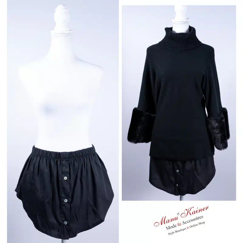 ShirtVerlängerung Stacy Schwarz |Gr. 36 bis 46|, Anr.: 3272