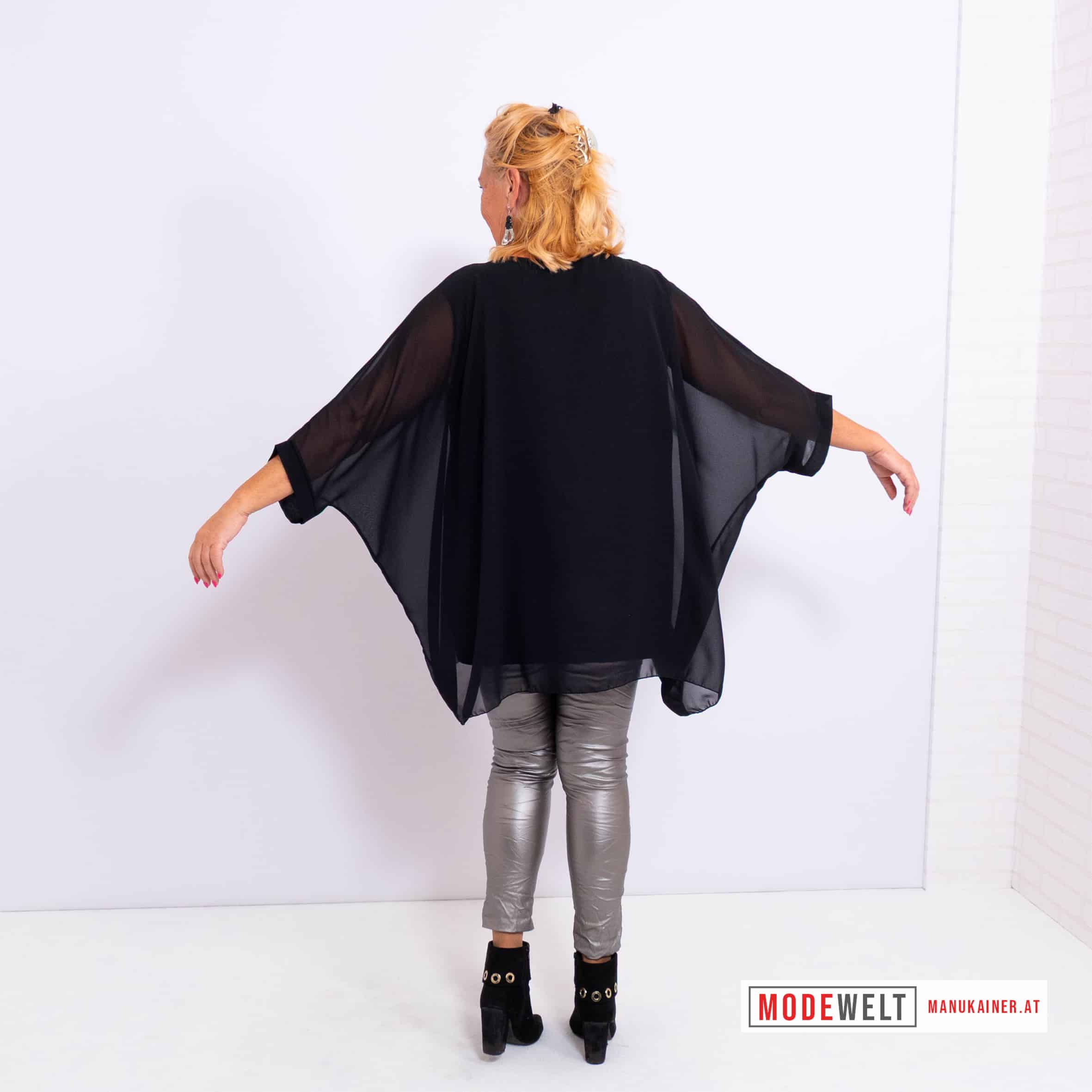 FledermausBluse Lady Black|Gr. UNI 44-48+|, Anr.: 3277 – Bild 6