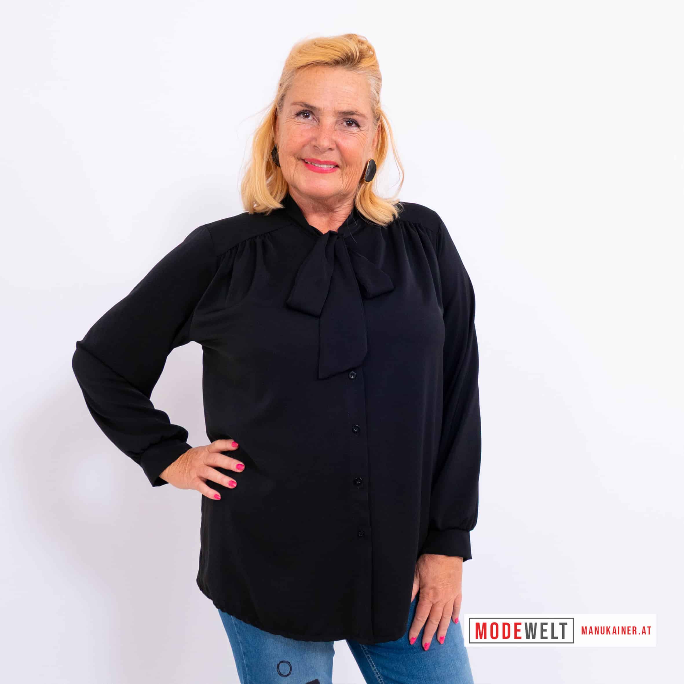 Maschenbluse Nero |Gr. UNI 40-46|, Anr.: 3293