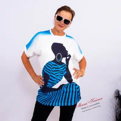 HighFashionShirt Modern Silhouette Blitzblau |Gr. UNI 36-46|, Anr.: 3405