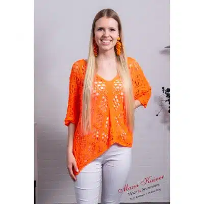SommerstrickShirt Felicia NeonOrange |Gr. 36-46|, Anr.: 3408